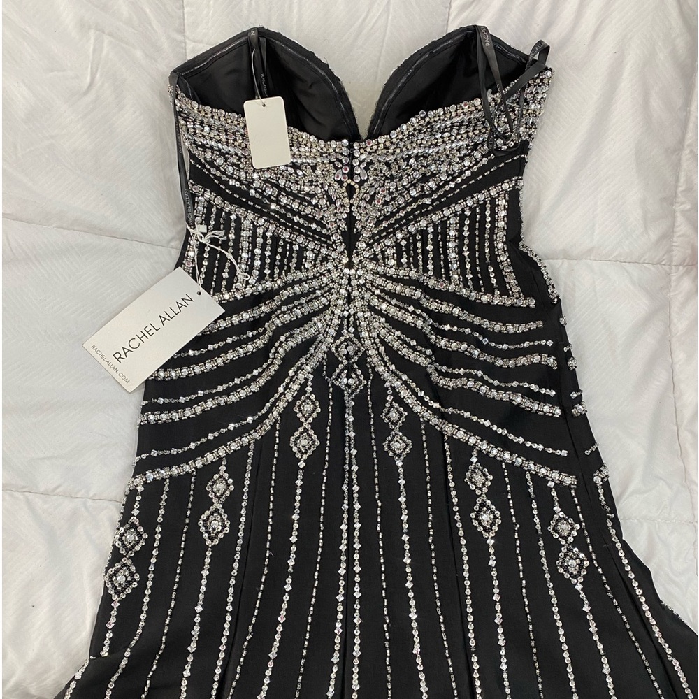 COPY - Gorgeous Rachel Allan evening gown heavily bejeweled. - Picture 4 of 11